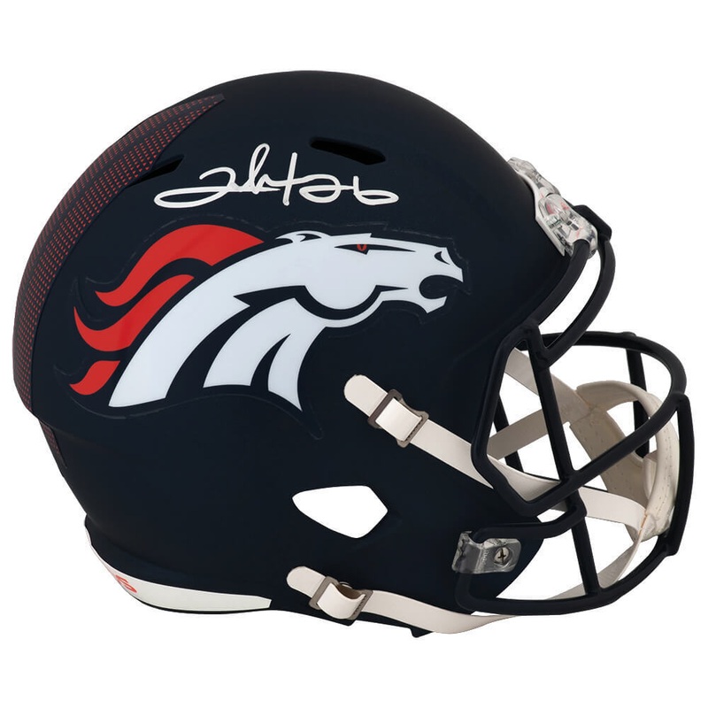 Clinton Portis Signed Broncos Current Riddell Full Size Replica Helmet -(SS COA)