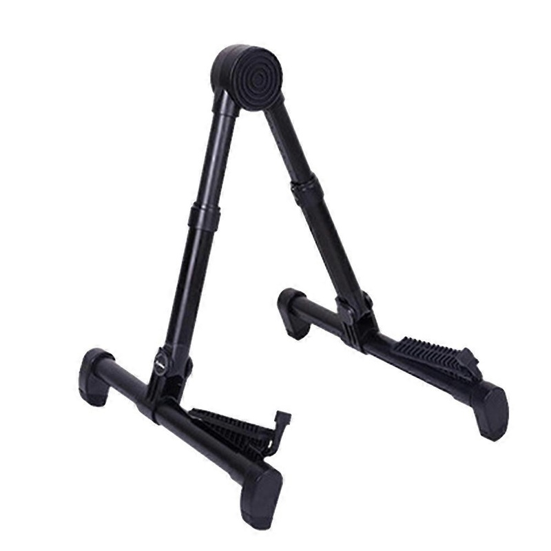 Foldable Guitar Holder Stand Vertical Display Stand Rack Guitar Accessories Musical Instrument Bass Stand Bracket (Black)