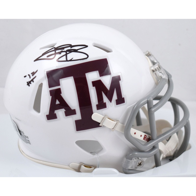 Johnny Manziel Autographed Texas A&M Speed Mini Helmet 12 HT- Beckett W Hologram