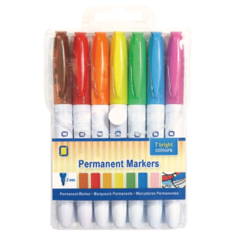 Permanent Markers 7 Colours