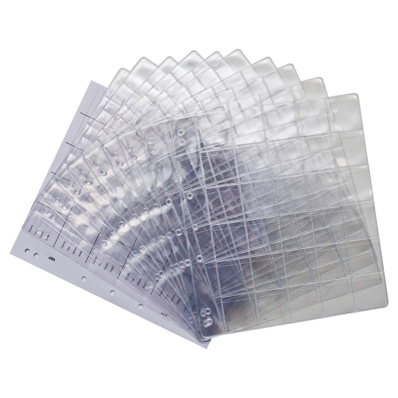 Plastic Coin Pages 63 Pocket  – 10 Pack