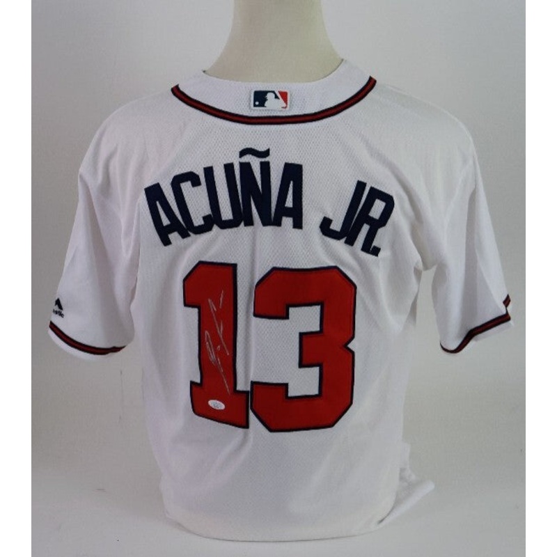 Ronald Acuna Jr. Autographed Atlanta Braves Majestic Jersey JSA COA