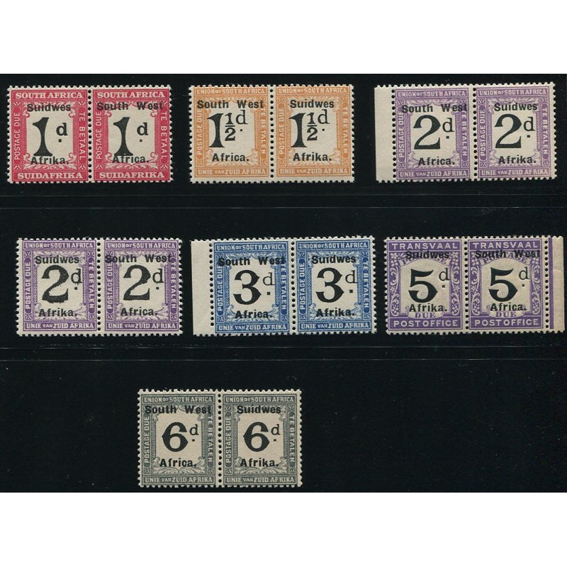 SWA 1927 POSTAGE DUES   MNH – SACC D33-38