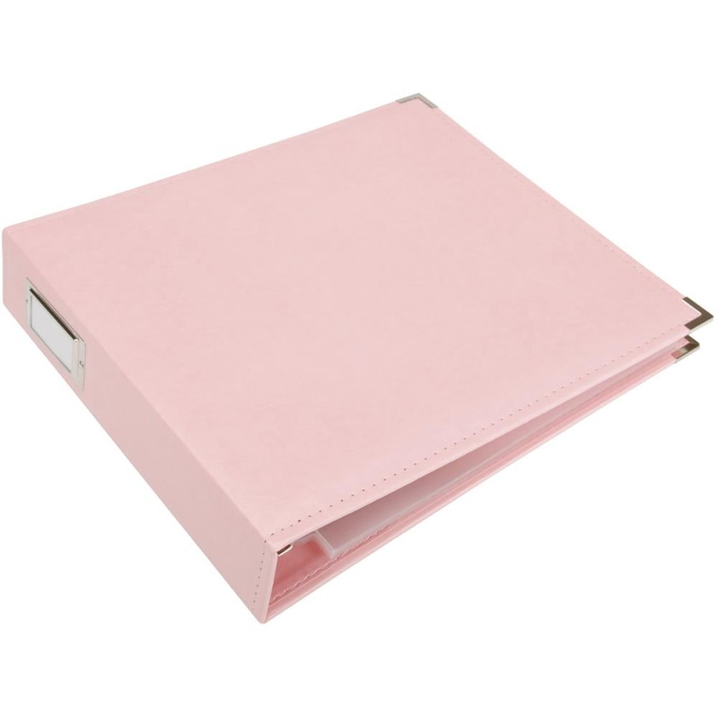 We R Classic Leather D-Ring Album 12X12 Pretty Pink