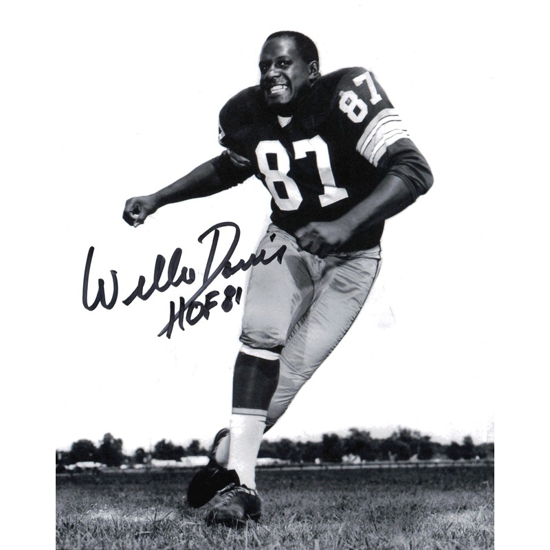 Willie Davis Autographed 8×10 Photo Green Bay Packers HOF 81 SKU #245960