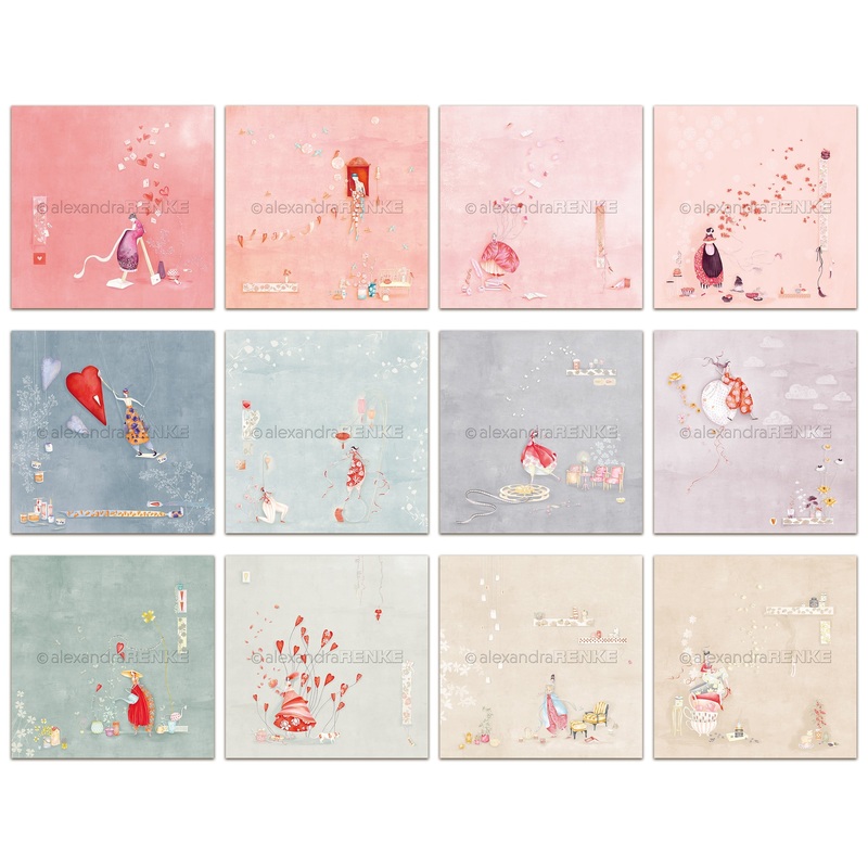 Alexandra Renke 12×12 Design Paper Lisas Figurines Collection 200g – 12 pcs