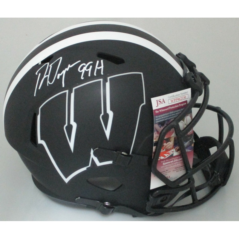 Badgers RON DAYNE Signed Full Size Replica ECLIPSE Speed Helmet AUTO w/ 99H JSA