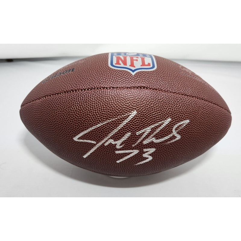 Browns HOF JOE THOMAS Signed Wilson THE DUKE NFL Replica Football AUTO – JSA