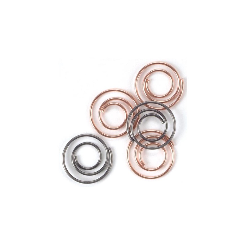 Creative Impressions Mini Metal Spiral Clips .5 25/Pkg Antique & Copper