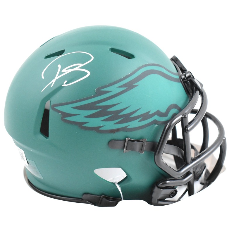 Darius Slay Autographed Eagles Rave Speed Mini Helmet- Beckett W Hologram *White