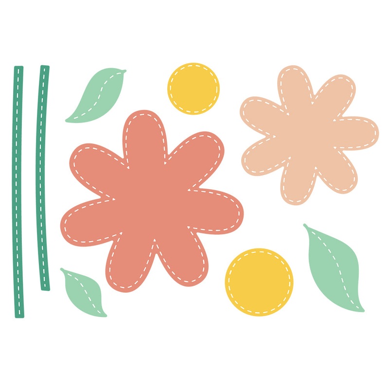 Large Stitched Flowers – Honey Cuts