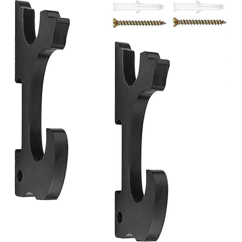 Pack Katana Holder Wall Mounted Katana Rack 2 Tier Saber Holder Hooks Wooden Sword Stand for Rapier Laser Saber Samurai Sword Demon Slayer Weapon Rac