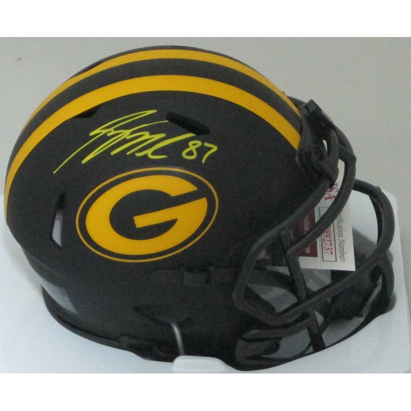 Packers JORDY NELSON Signed Riddell ECLIPSE Speed Mini Helmet AUTO – JSA