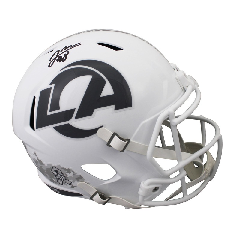 Rams Jared Verse Signed Salute To Service III Full Size Speed Rep Helmet BAS Wit