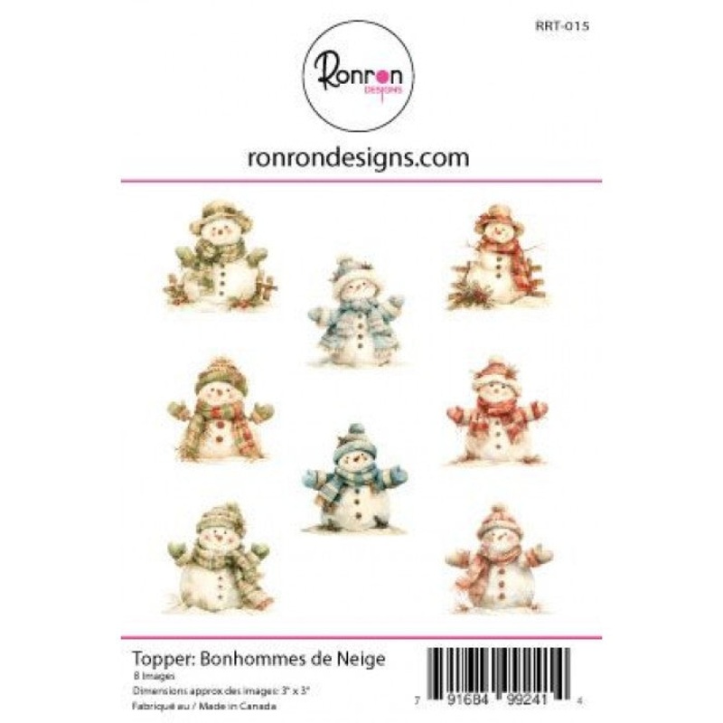 Ronron designs -Topper:  Bonhommes De Neige