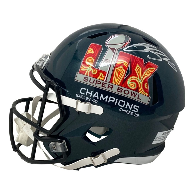 Saquon Barkley Signed Eagles Super Bowl 59 LIX FS Replica Speed Helmet PSA/DNA