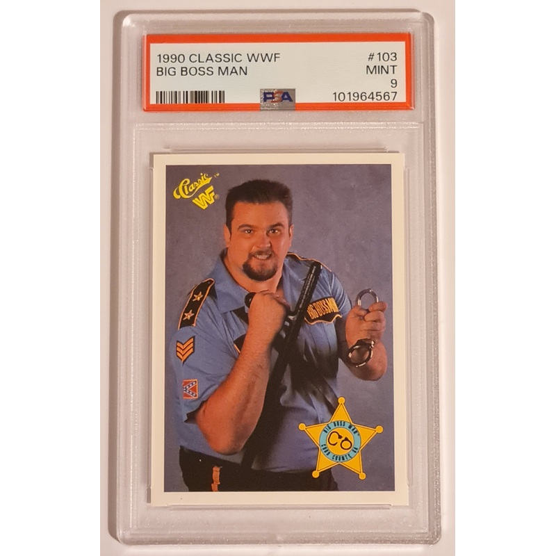 1990 Classic WWF Big Boss Man #103 PSA 9 Trading Card