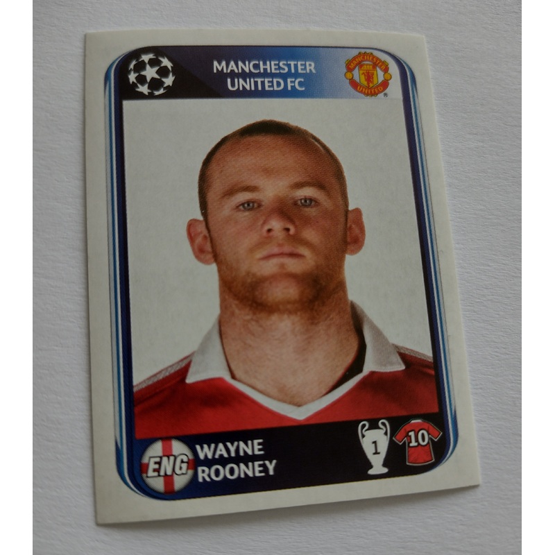 2010-2011 UEFA Champions League Wayne Rooney #157 Sticker