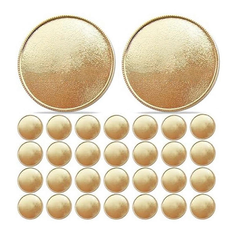 30 Pcs Blanks Coins Laser Engravable Coin gold