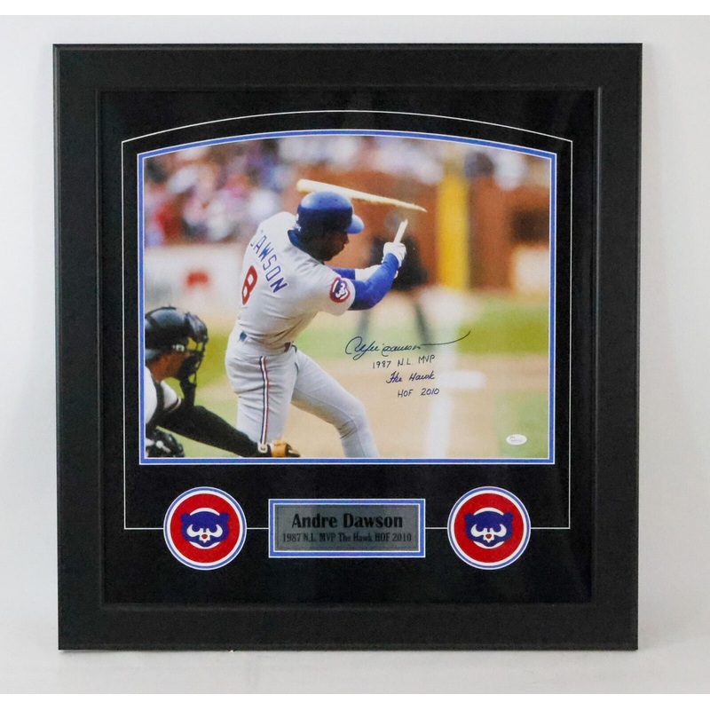 Andre Dawson Chicago Cubs Autographed 16×20 Framed Photo