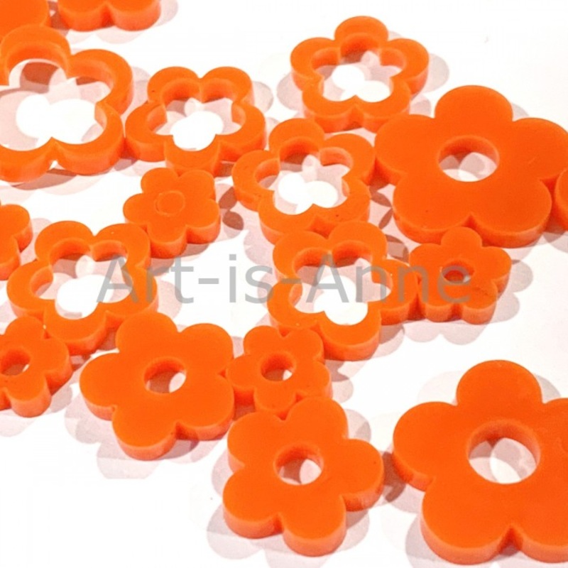 Art-is-Anne -Mini fleurs orange-1