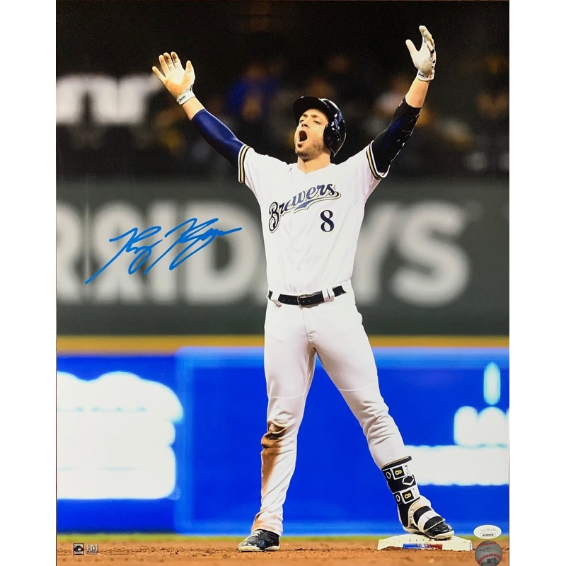 Brewers 07 ROY ’11 NL MVP & All Star RYAN BRAUN Signed 16×20 Photo #9 AUTO – JSA