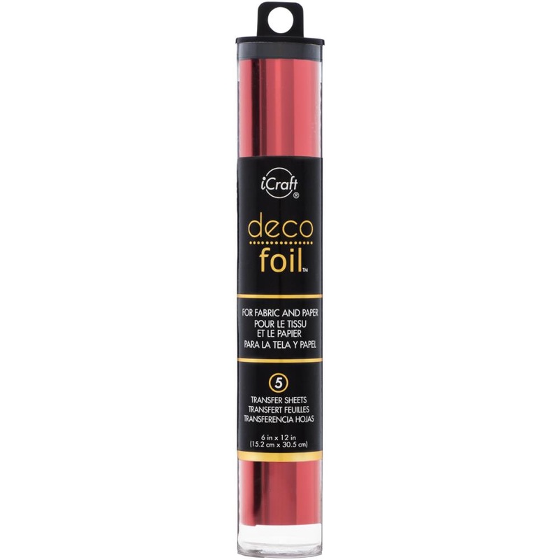 Deco Foil Transfer Sheets 6X12 5/Pkg Red