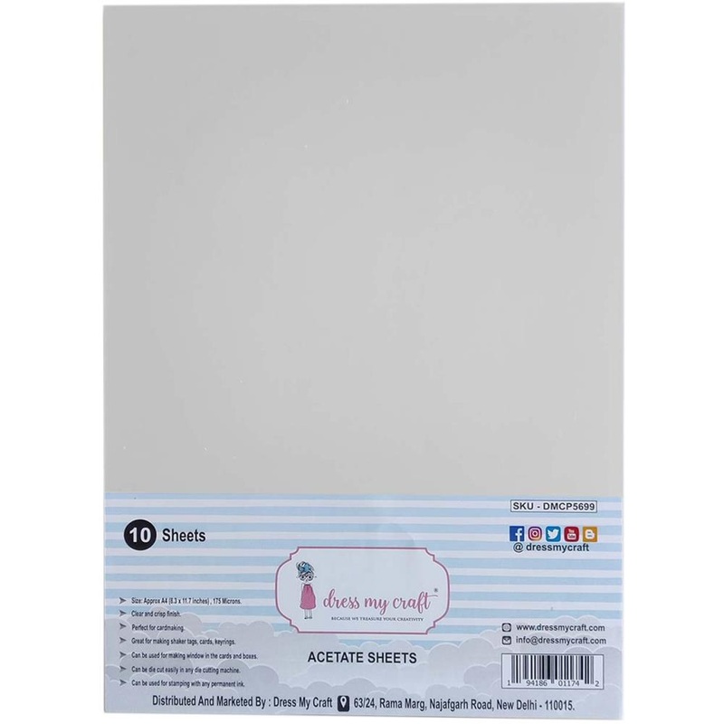 Dress My Craft Acetate Sheets A4 10/Pkg – 175 microns