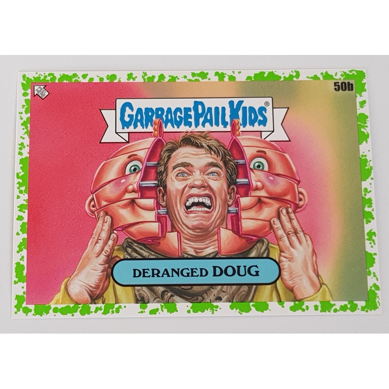 Garbage Pail Kids Intergoolactic Mayhem Deranged Doug #50b Booger Green Parallel Trading Card