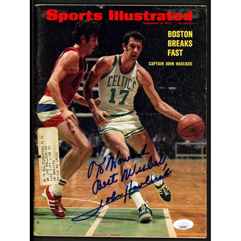 John Havlicek Autographed Sports Illustrated Celtics To Howard Best Wishes JSA