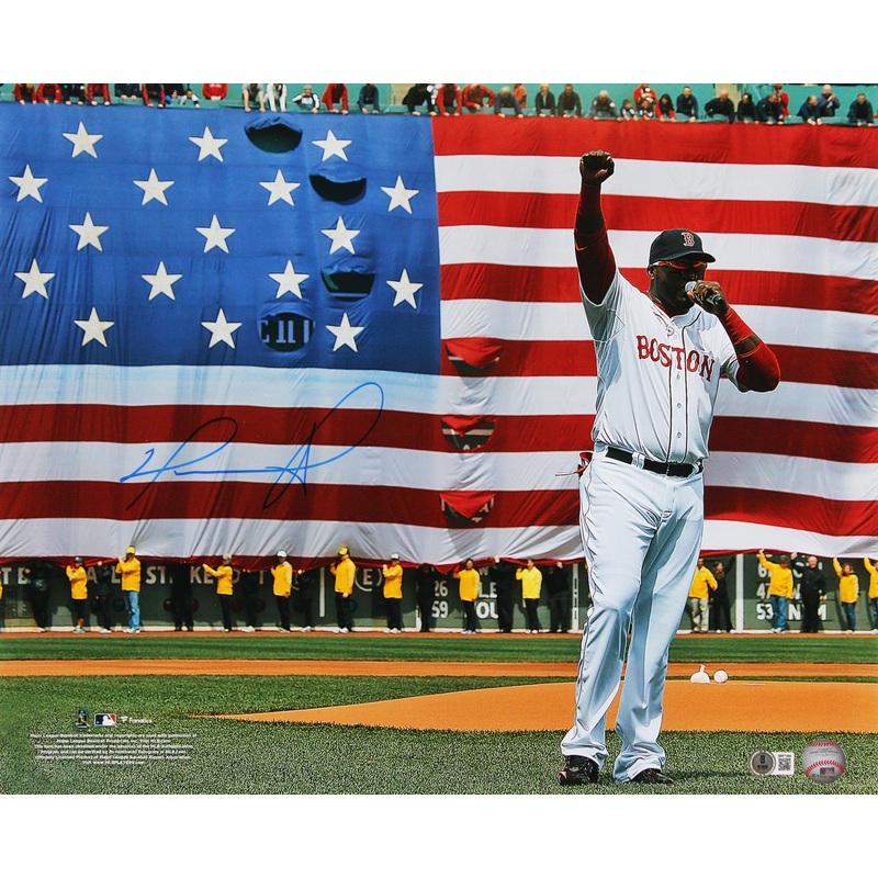 Red Sox David Ortiz Authentic Signed 16×20 Horizontal Photo BAS Witnessed