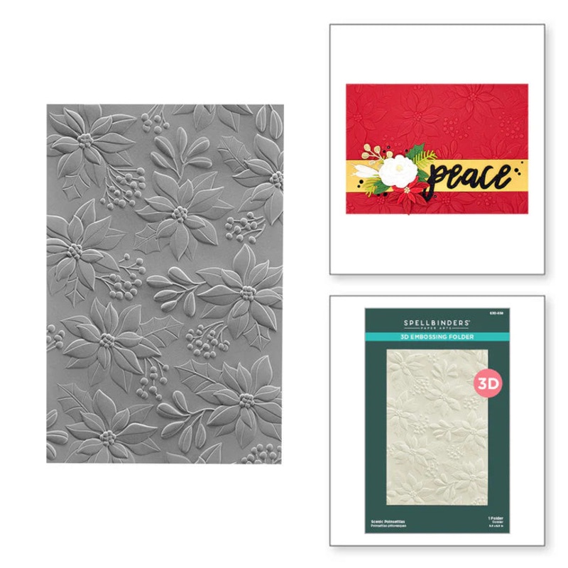 Spellbinders – Scenic Poinsettias 3D Embossing Folder