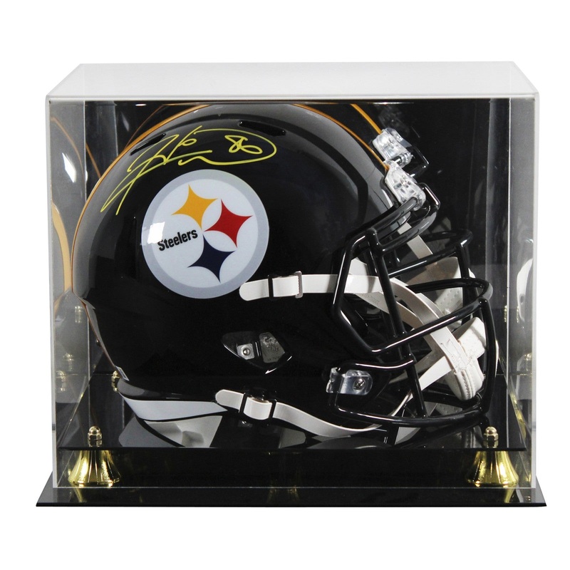 Steelers Hines Ward Signed F/S Speed Rep Helmet W/ Case w/ Yellow Sig BAS Wit