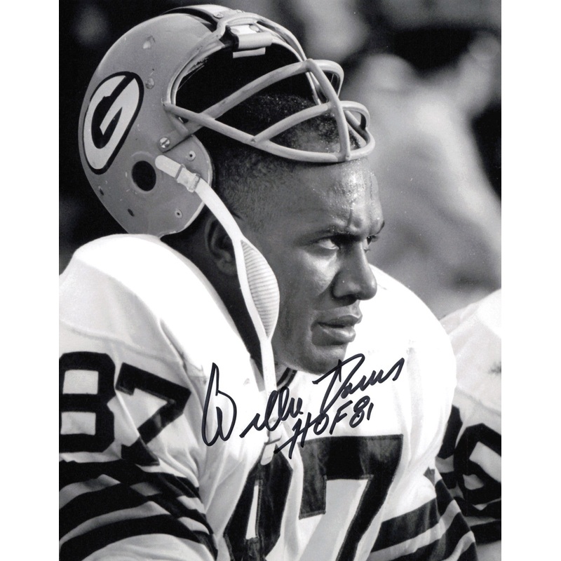 Willie Davis Autographed 8×10 Photo Green Bay Packers HOF 81 SKU #245953