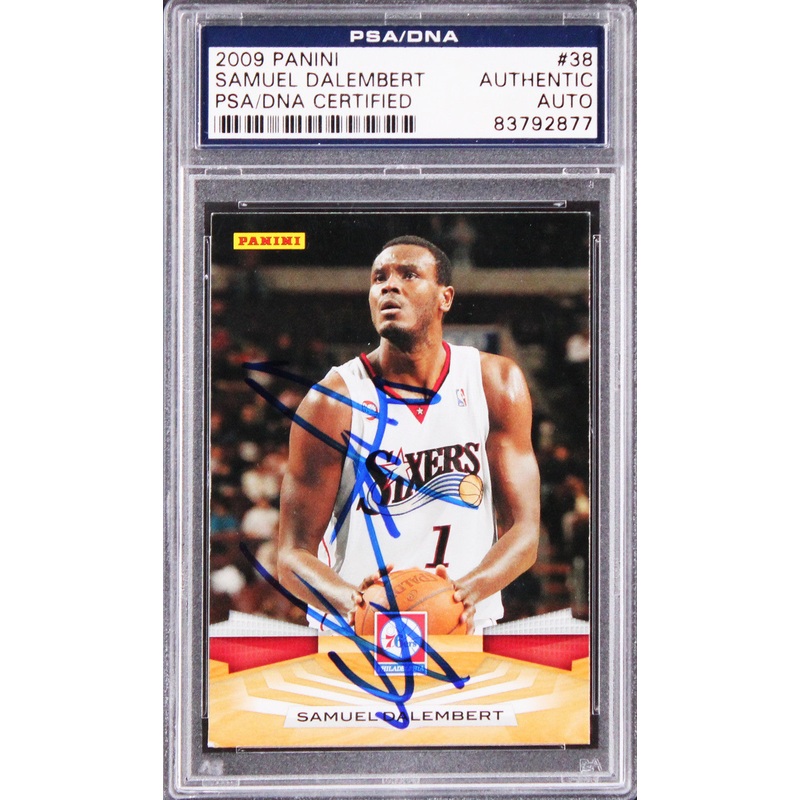 76ers Samuel Dalembert Authentic Signed 2009 Panini #38 Card PSA/DNA Slab