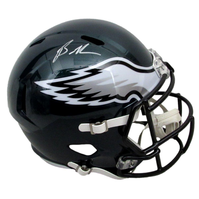 Brandon Graham Signed Green Full Size Speed Replica Helmet Eagles BAS 195559