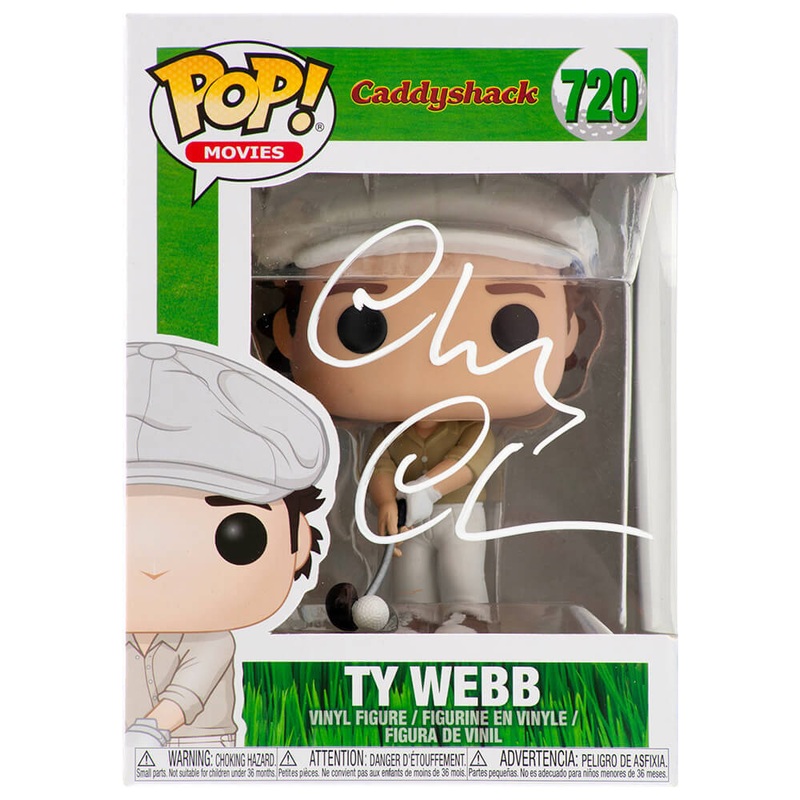 Chevy Chase Signed Caddyshack Ty Webb Funko Pop Doll #720 -(SCHWARTZ SPORTS COA)