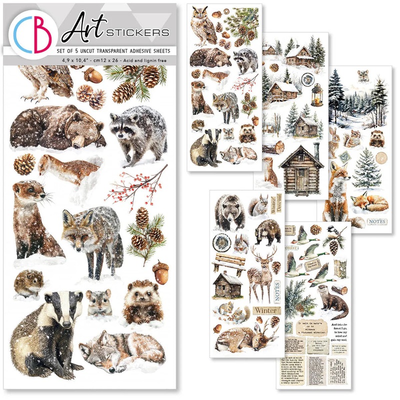 Ciao Bella – Forest Tales Transparent Adhesive Sheets 5/Pkg