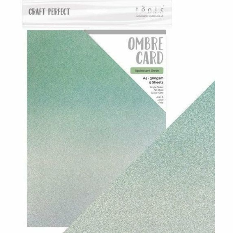 Craft Perfect Ombre Card – Opalescent Green