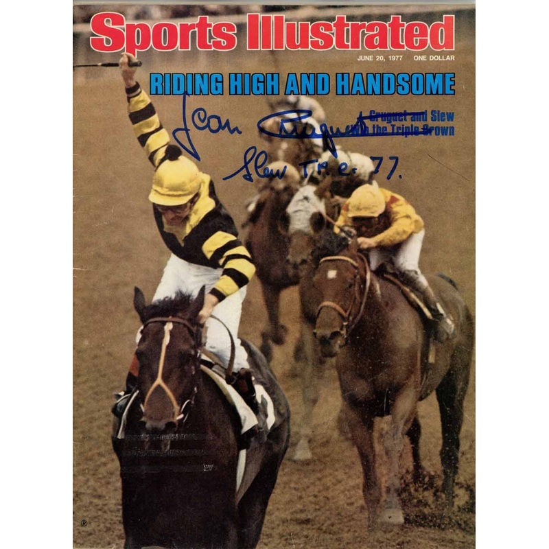 Jean Cruguet Signed Magazine Horse Racing Sports Illustrated 6/20/1977 BAS 50694