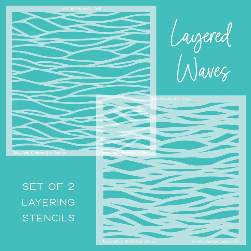 Layered Waves – Set of 2 – 6×6 Layering Stencils