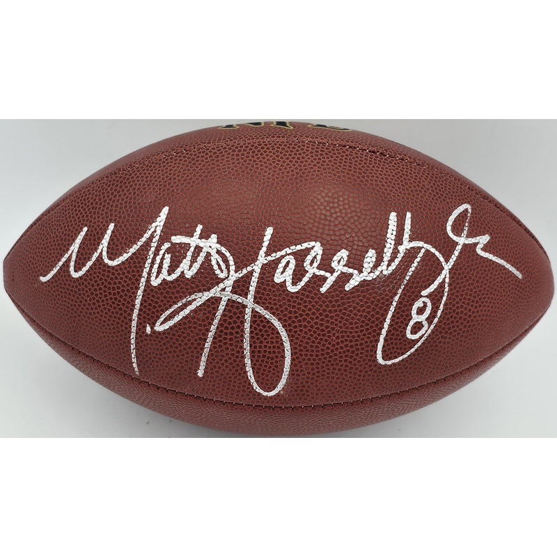 Matt Hasselbeck Autographed Signed NFL Leather Football Seahawks MCS Holo #64101