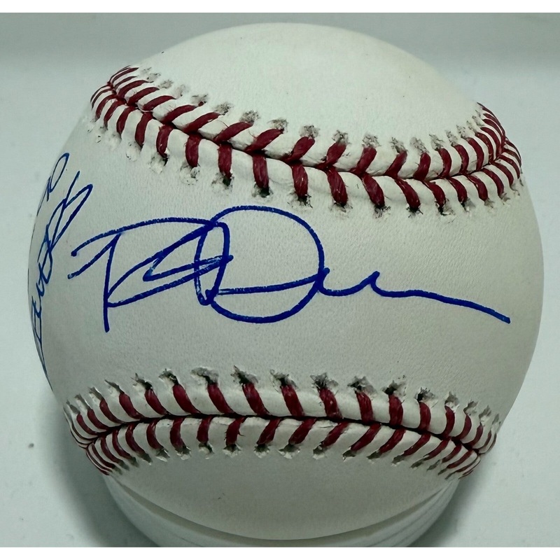 Milwaukee Brewers ROB DEER Signed MLB Baseball AUTO w/ Brewers 1986-90