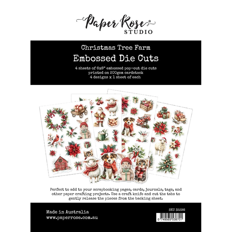 Paper Rose – Christmas Tree Farm Embossed Die Cuts