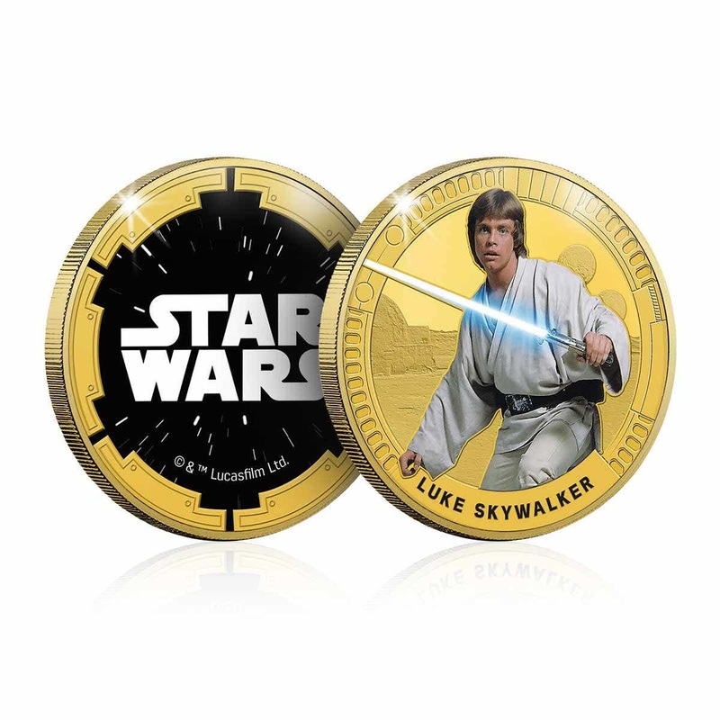 Star Wars Original Trilogy Luke Skywalker Gold-plated Prooflike Commemorative