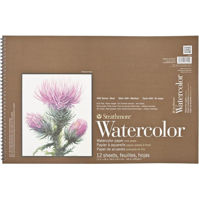 Strathmore Watercolor Paper Pad 12X18 140lb, Cold Press, 12 Sheets