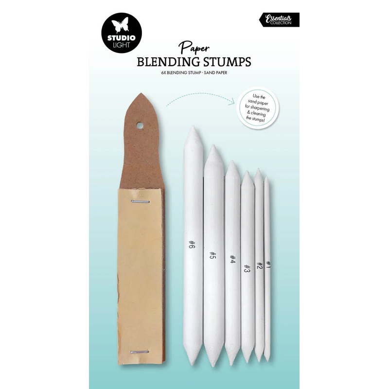 Studio Light – Drawing Tools Paper Blending Stumps & Sand Paper Essentials 7 Pieces