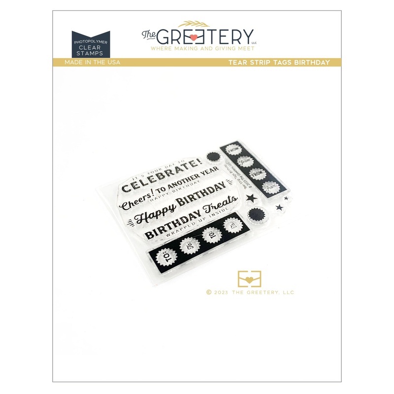 Tear Strip Tags: Birthday Stamp Set