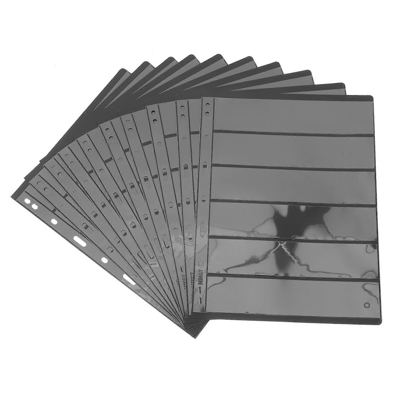 10pcs Standard Stamp Pages Loose-leaf Stamp Collecting Pouches Stamp Holders