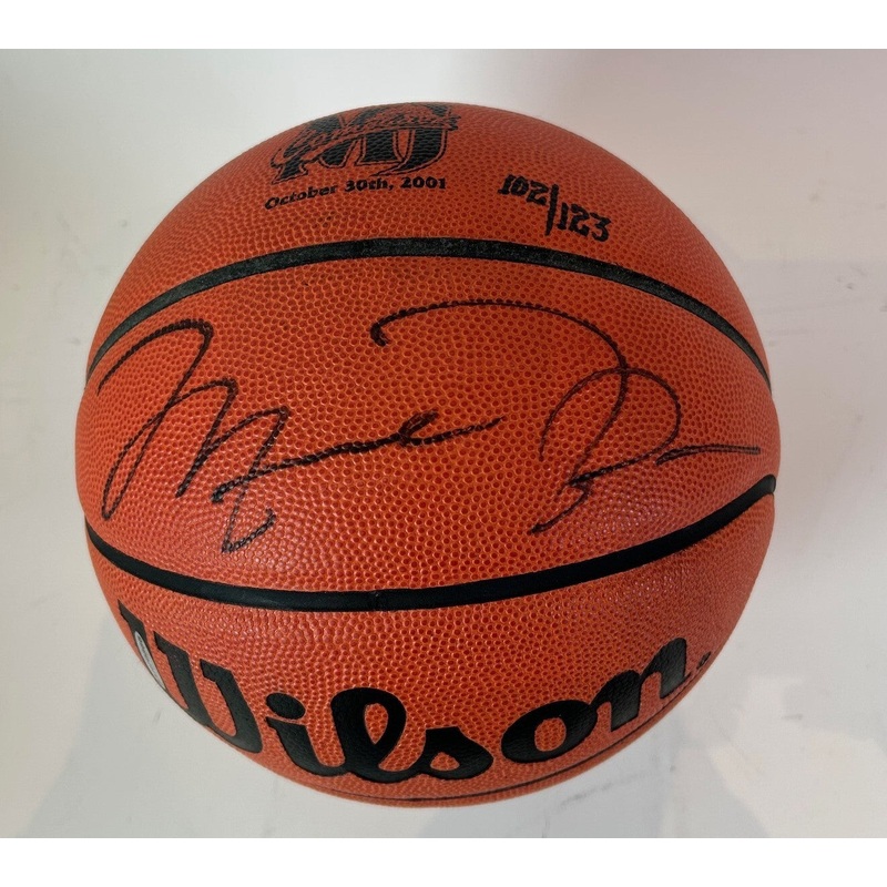 Autographed Michael Jordan Comeback Logo Wilson Jet Basketball Upper Deck COA